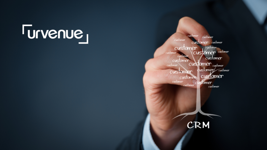 UrVenue CRM graphic with customer relationship tree and CRM text